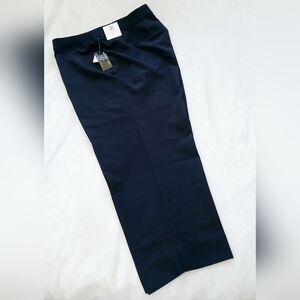 Women's navy dressy pull-on classic fit ankle trousers